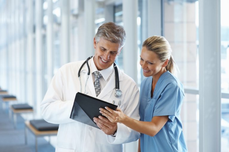 doctors talking